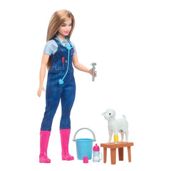 Barbie 65th Anniversary Careers set packaging showcasing 10 accessories for storytelling.