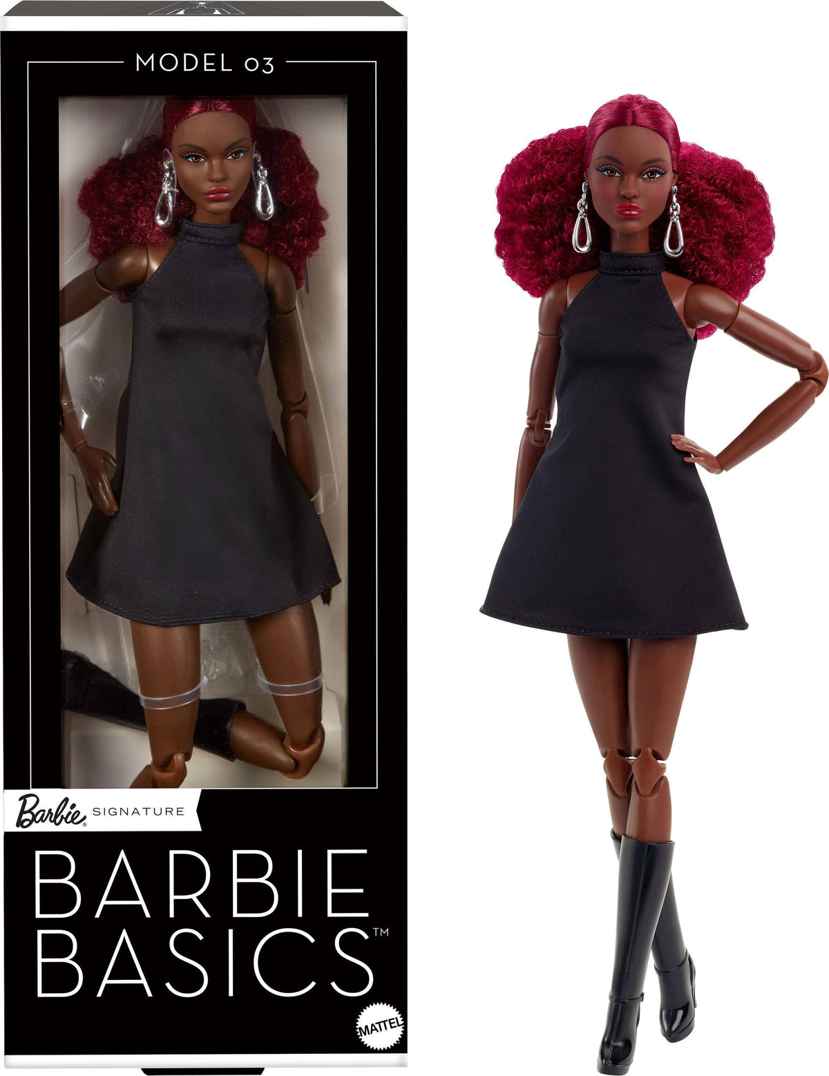 Barbie Basics Model 03 with red curls for creative styling