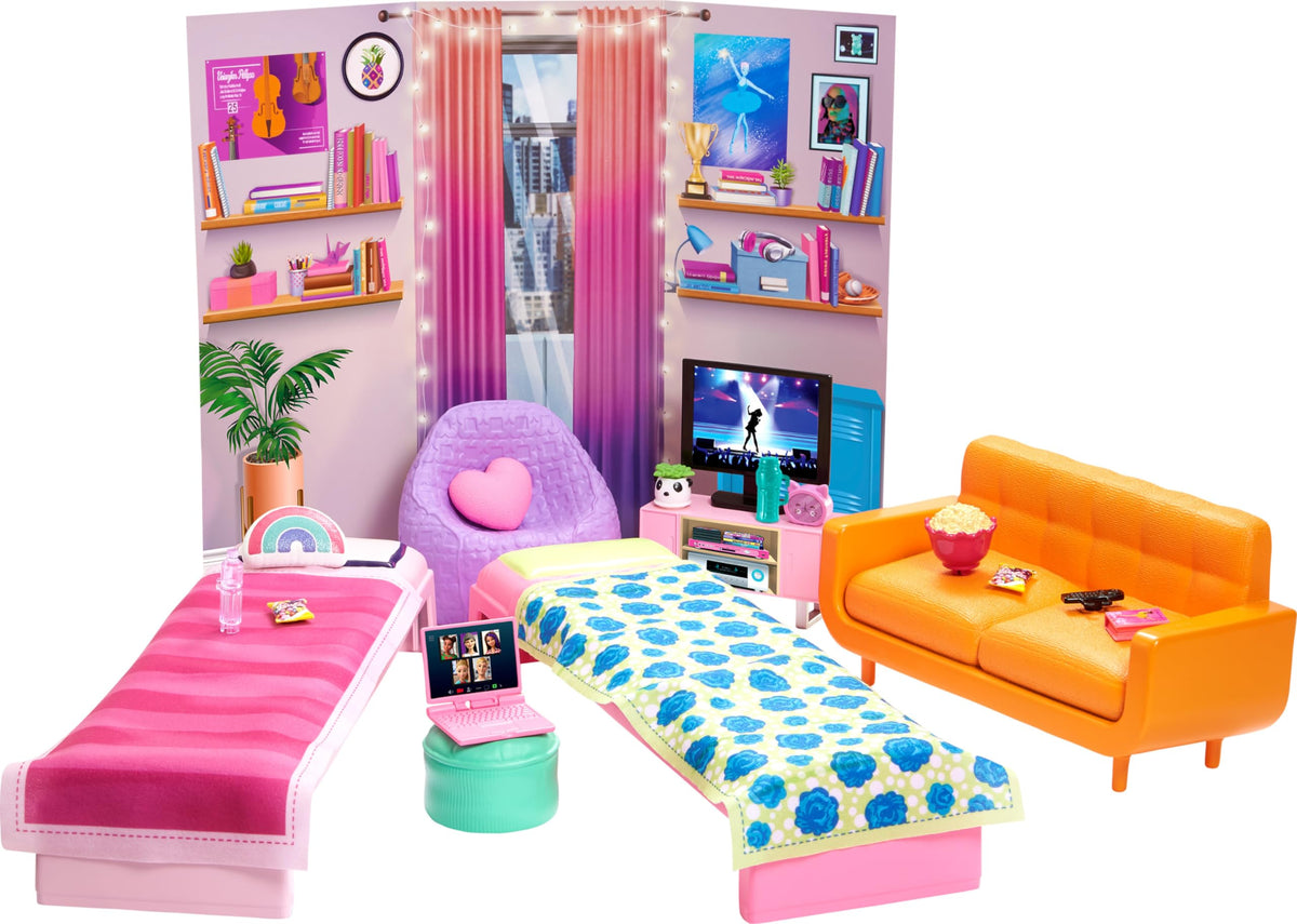 Barbie Big City Big Dreams dorm bed setup for shared living space and friendship stories.