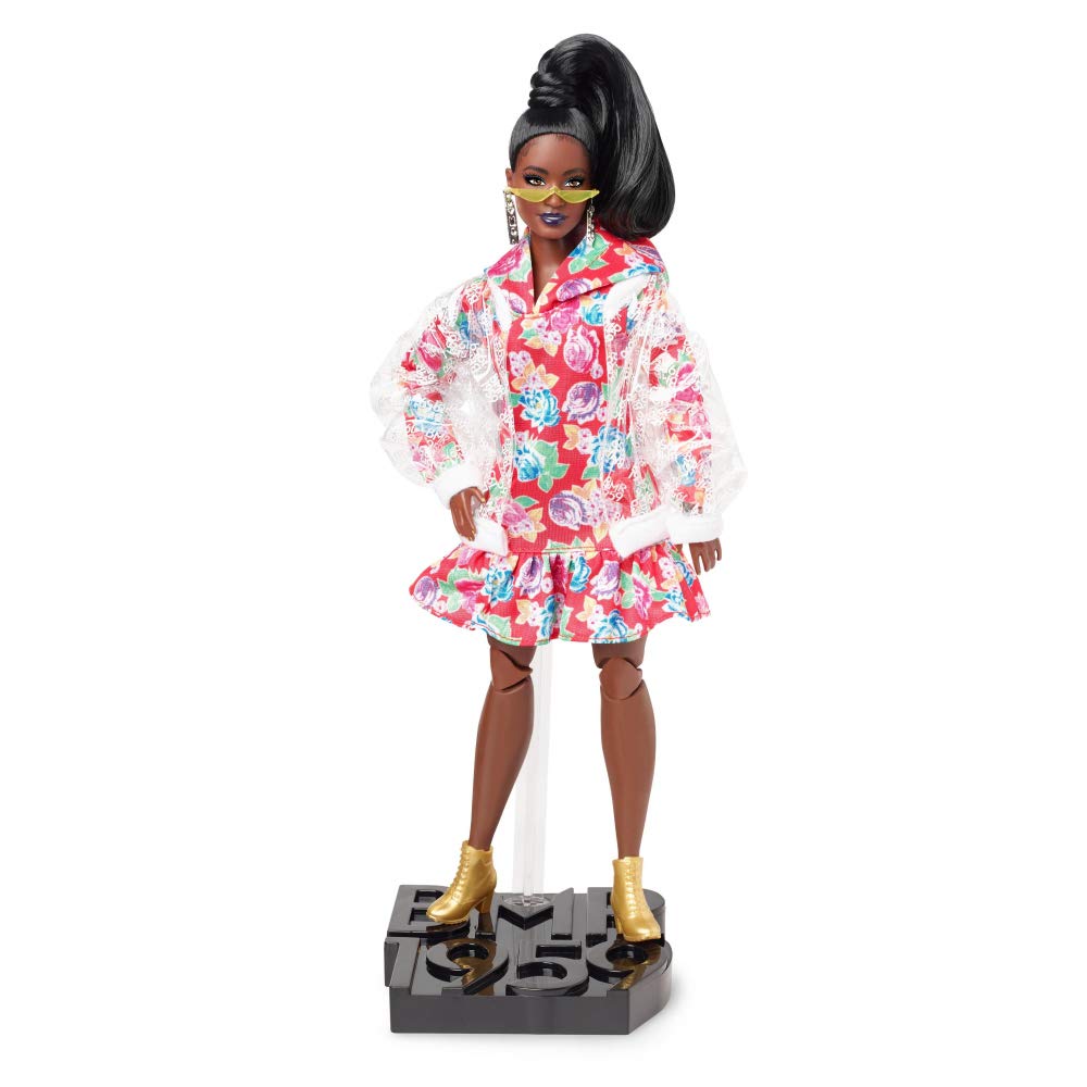 Barbie BMR1959 metallic boots complete a chic, edgy look