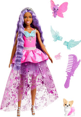 Barbie Brooklyn pet puppy in tutu adds playful fantasy friends for playtime.