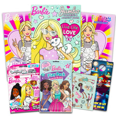 Barbie bundle cover image showing four books with stickers for party fun