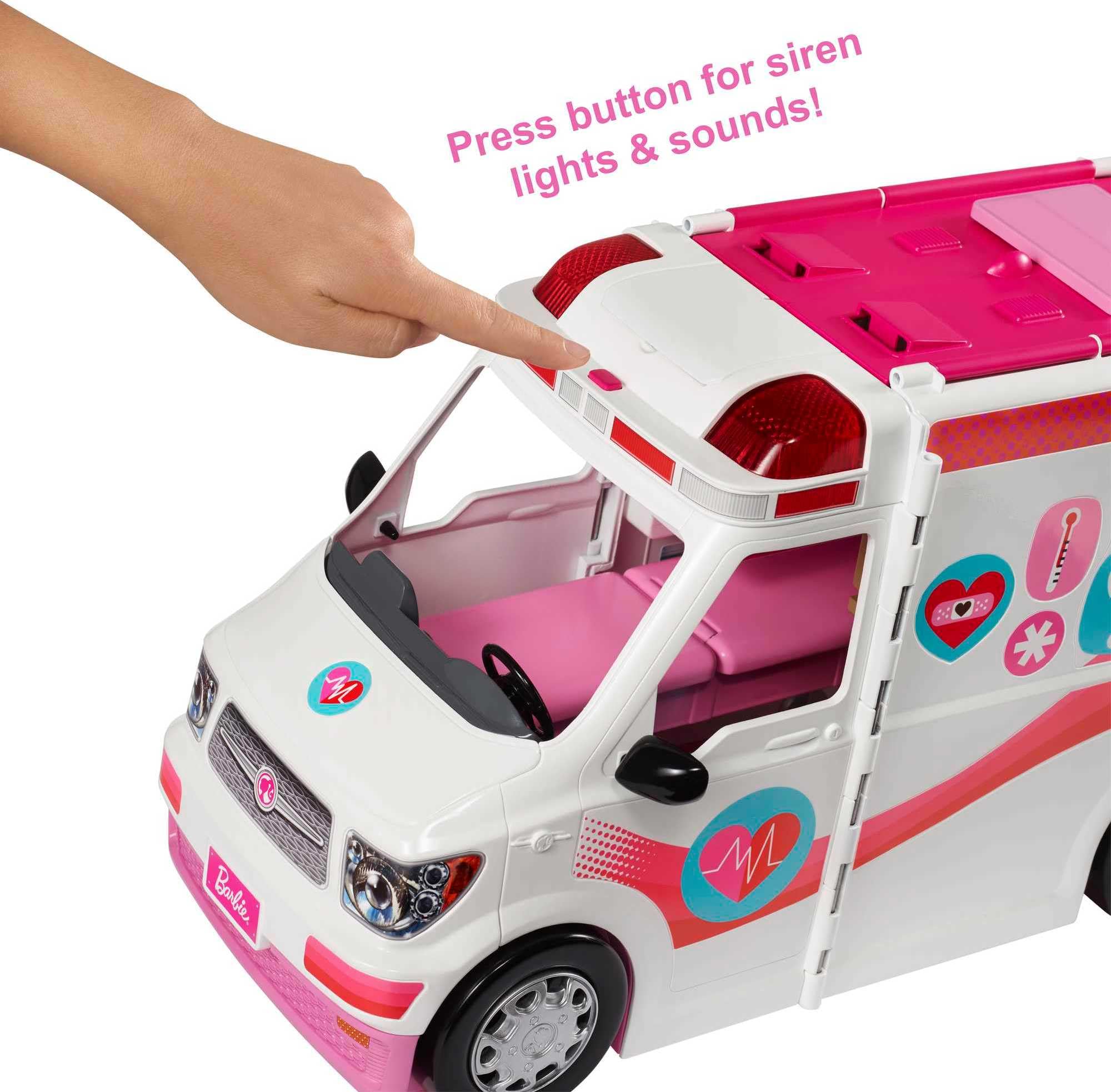 Barbie care clinic check-in area invites kids to organize pretend appointments