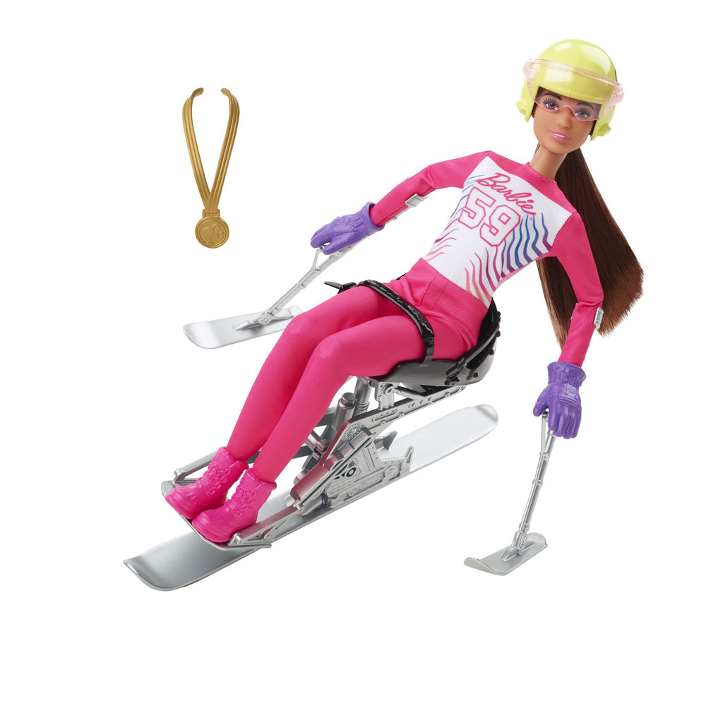 Barbie Careers para alpine skier doll ready for imaginative winter sports play.