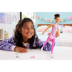 Barbie Careers figure-skater with ice skates for imaginative skating scenes.
