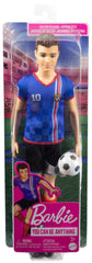 Packaged Barbie Ken soccer doll with accessories for playtime