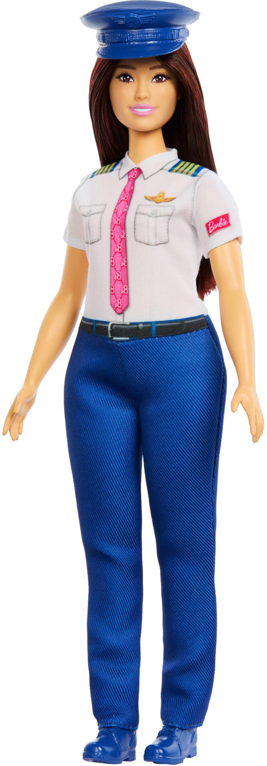 Barbie Careers Pilot doll with blue flight cap sparks sky themed adventures