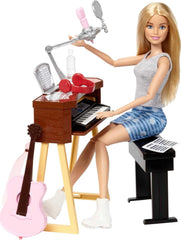 Barbie Careers Playset blonde musician doll ready to perform on stage