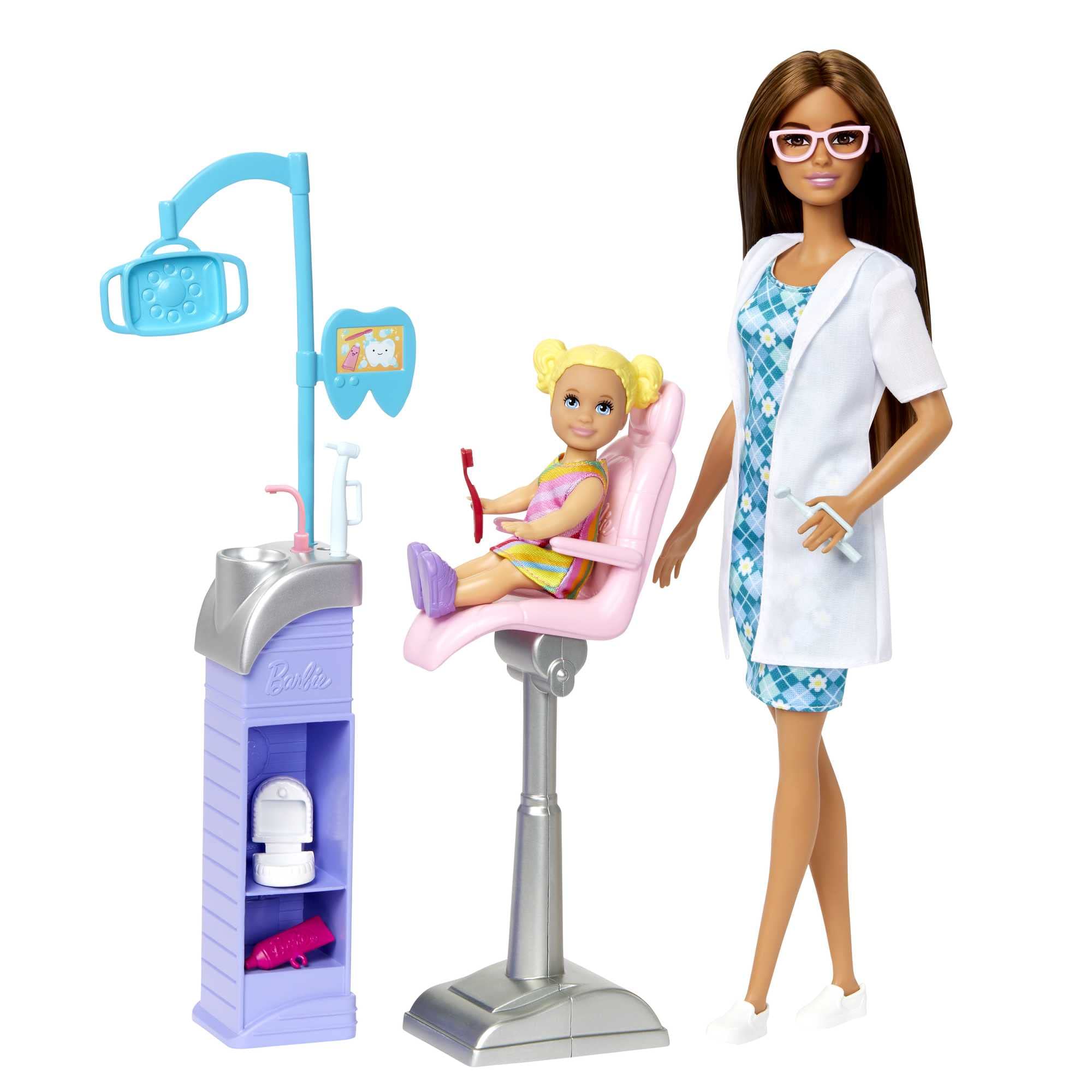 Barbie Careers exam chair for imaginative dental checkups and role-play.