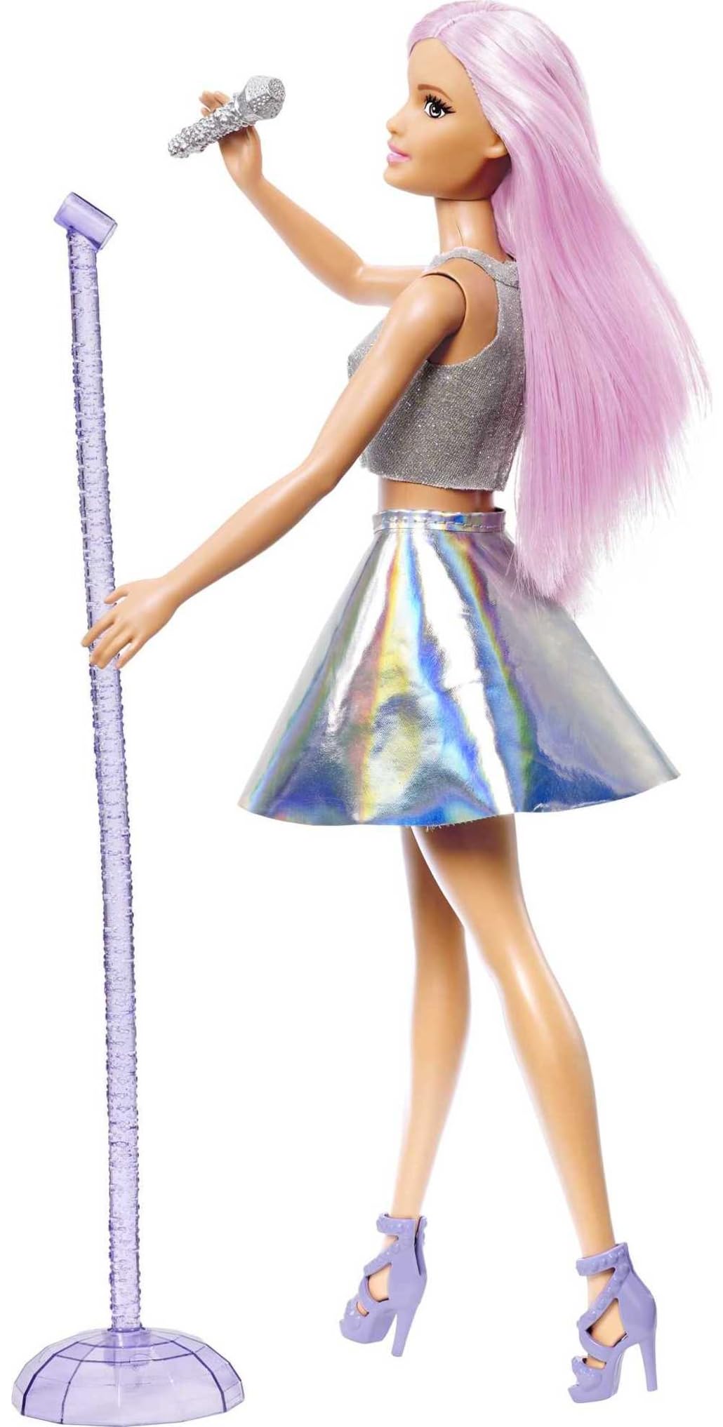 Barbie Careers pop star doll with microphone stand enables kid-friendly concert storytelling