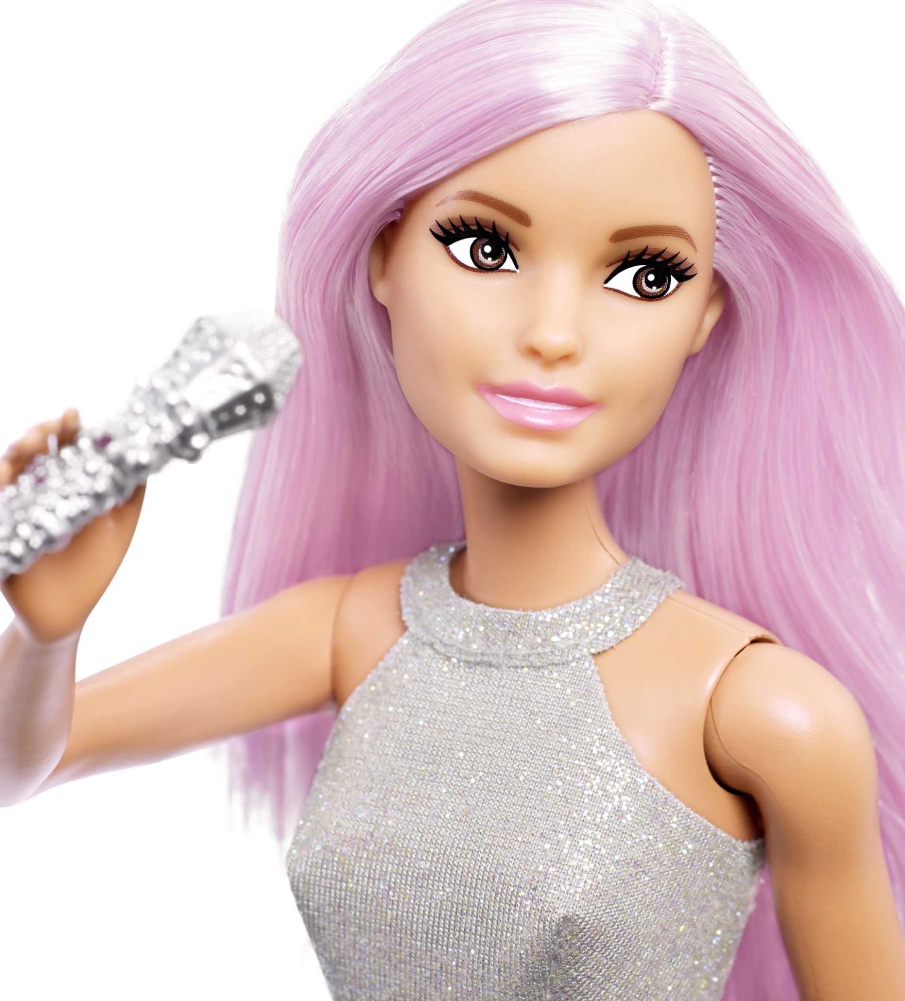Barbie Careers pop star doll with pink hair inspires musical role-play adventures