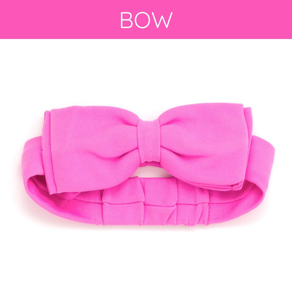 Barbie cheer bow hair clip with silver glitter for a sparkling finish.