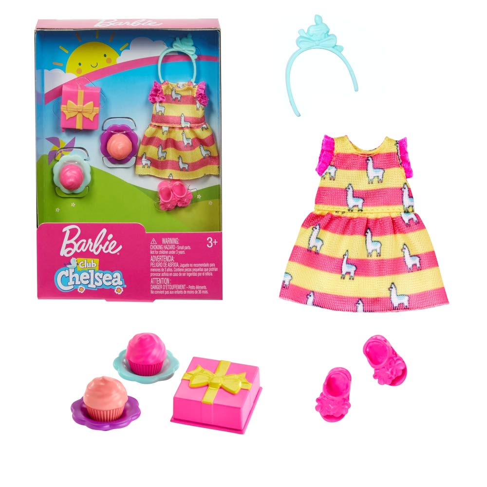 Barbie Chelsea birthday accessories pack for imaginative play and storytelling.