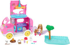 Barbie Chelsea camper dining dashboard area for cozy mealtime storytelling