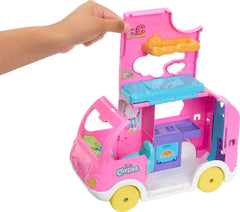 Barbie Chelsea camper roof pool feature for splashy play moments