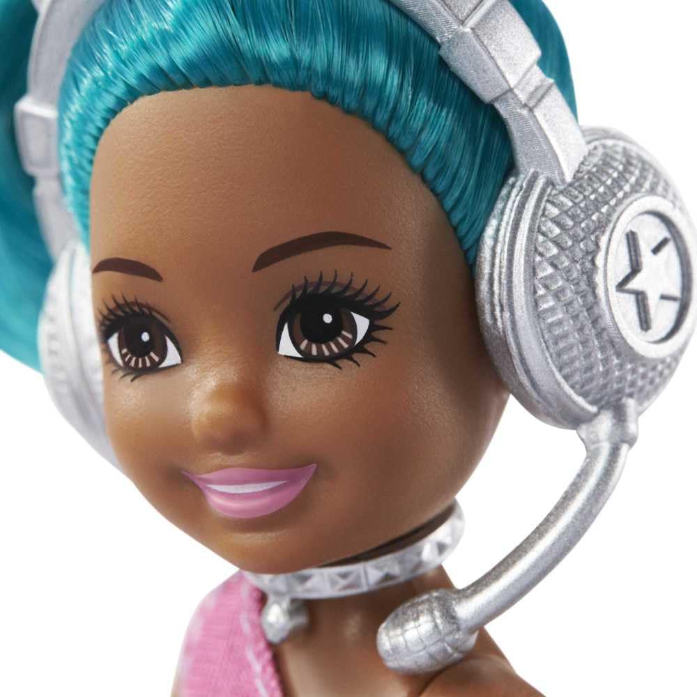 Barbie Chelsea Can Be Rockstar doll with headphones for pretend concerts