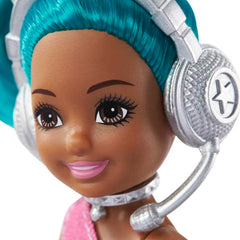 Barbie Chelsea Can Be Rockstar doll with headphones for pretend concerts