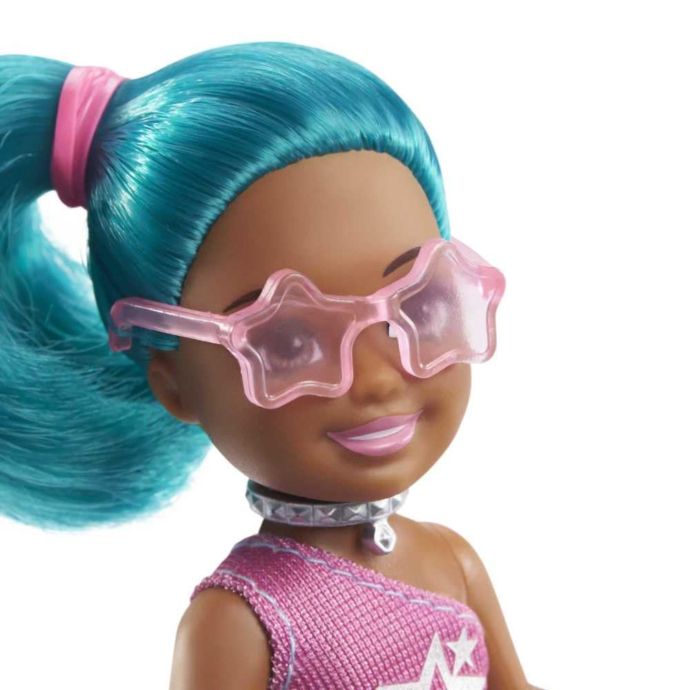 Barbie Chelsea Can Be Rockstar doll with microphone for stage moments