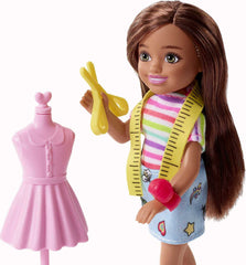 Barbie Chelsea 6-inch career doll with 8 accessories enables diverse storytelling.