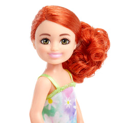 Close-up of Barbie Chelsea showing brunette hair and brown eyes for expressive storytelling.