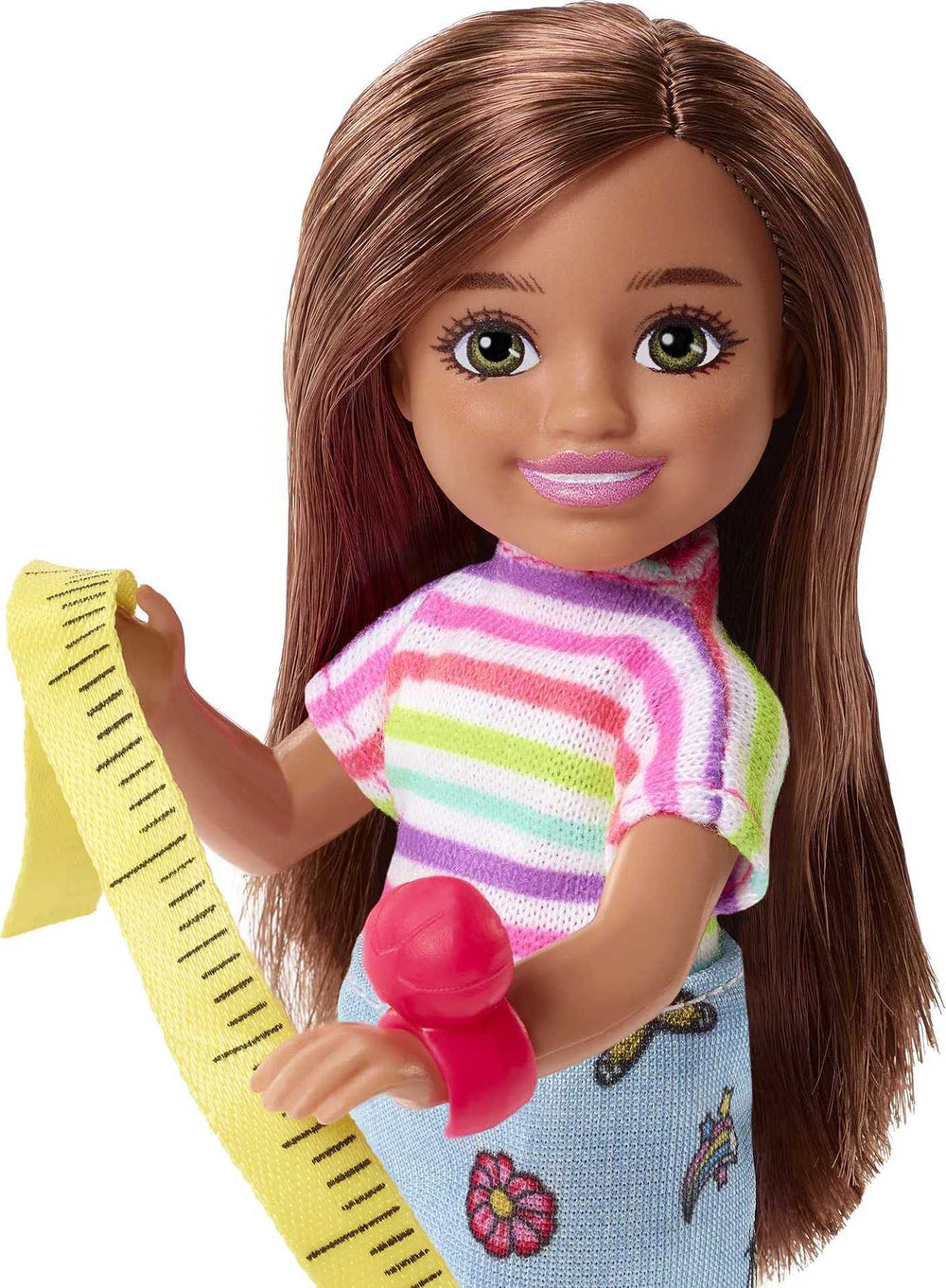 Barbie Chelsea in career-themed outfit ready for imaginative play sessions.