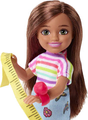 Barbie Chelsea in career-themed outfit ready for imaginative play sessions.