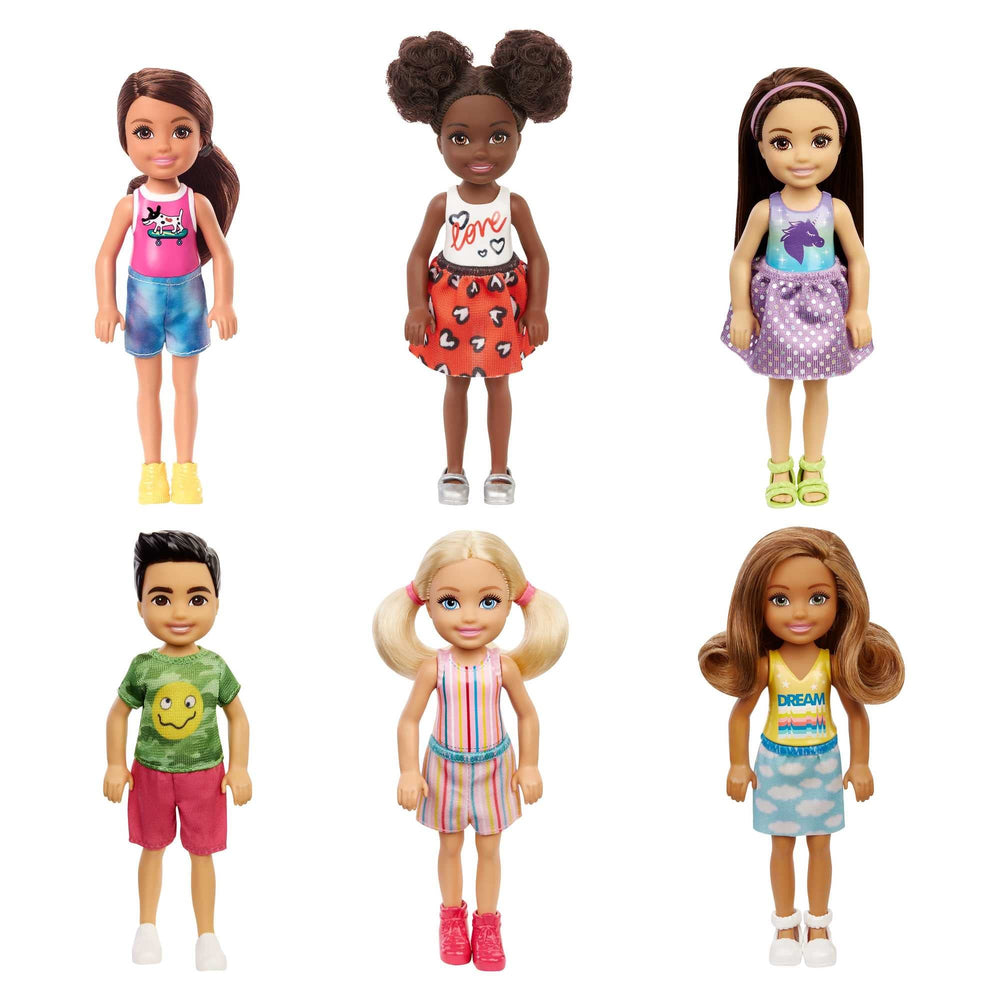 Barbie Chelsea doll, a 6-inch playmate for ages 3–7, encouraging imaginative play.