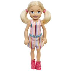 Barbie Chelsea doll with blonde pigtails, ideal for imaginative styling play.