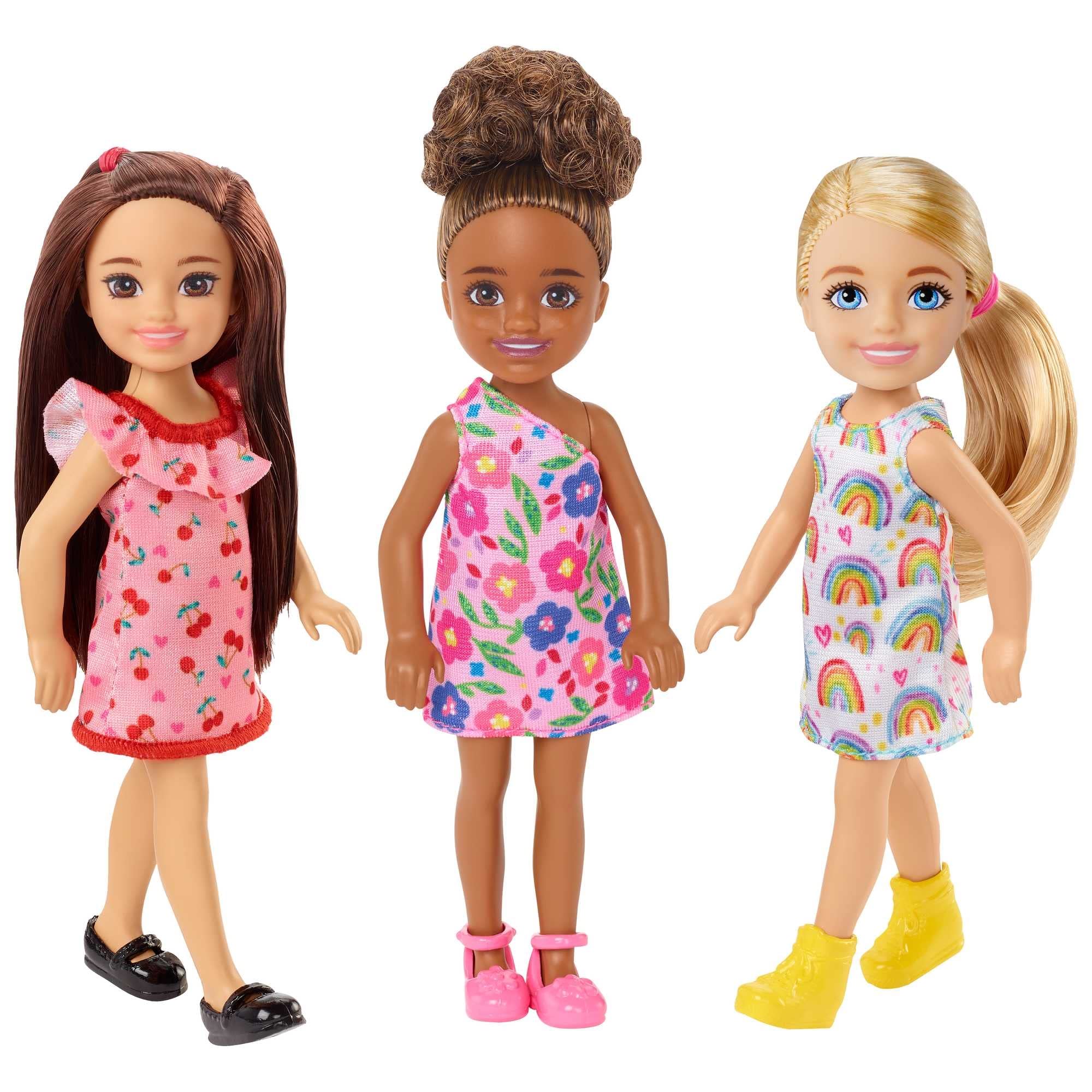 Barbie Chelsea doll pairs with friends to expand imaginative world-building play.