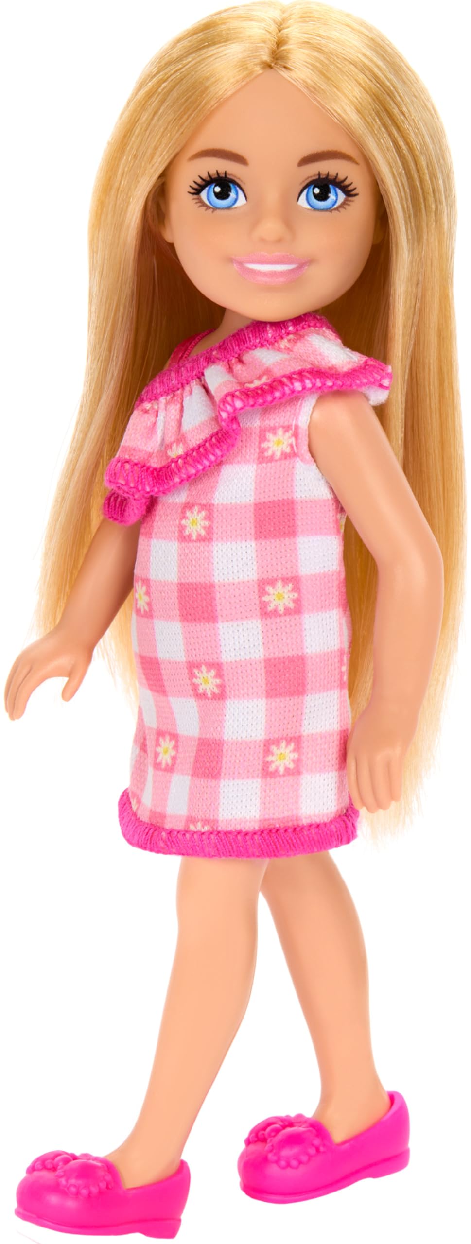 Vivid colors and ruffles boost visual appeal during pretend play and storytelling.