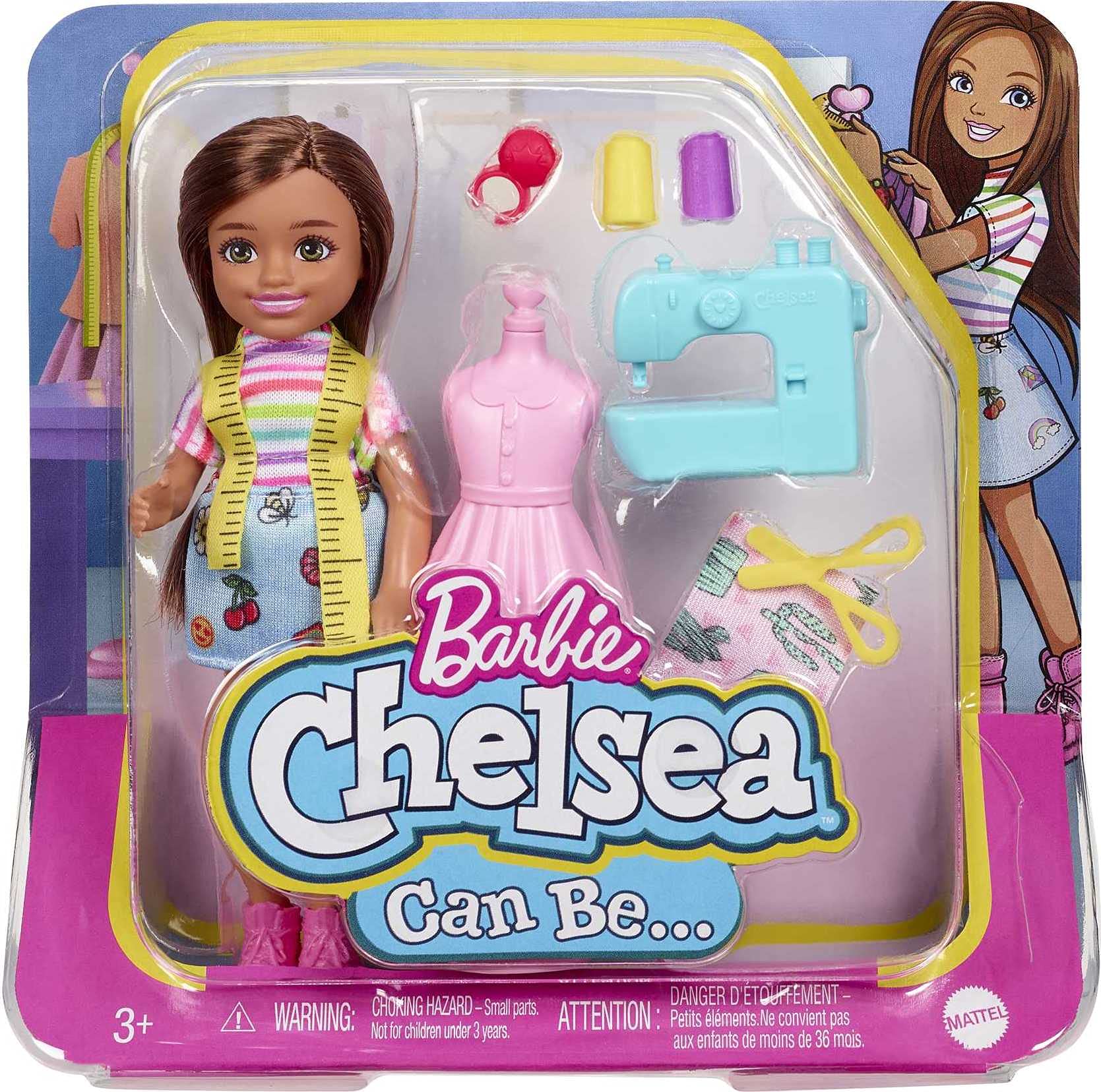 Barbie Chelsea accessories pack supports diverse career storytelling.