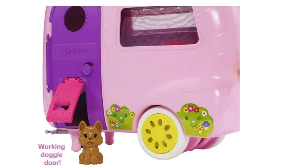 Barbie Chelsea camper exterior ready for on-the-go pretend adventures.