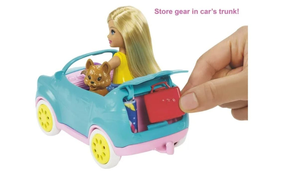 Barbie Chelsea fashion accessories included for complete outfits and styling.
