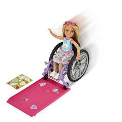 Barbie Chelsea doll white sneakers and heart sunglasses for playful style