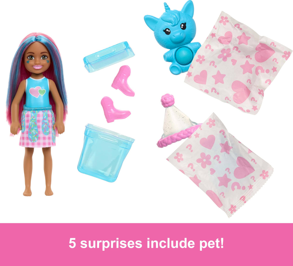 Barbie Chelsea mystery bag reveals colorful skirt for Chelsea