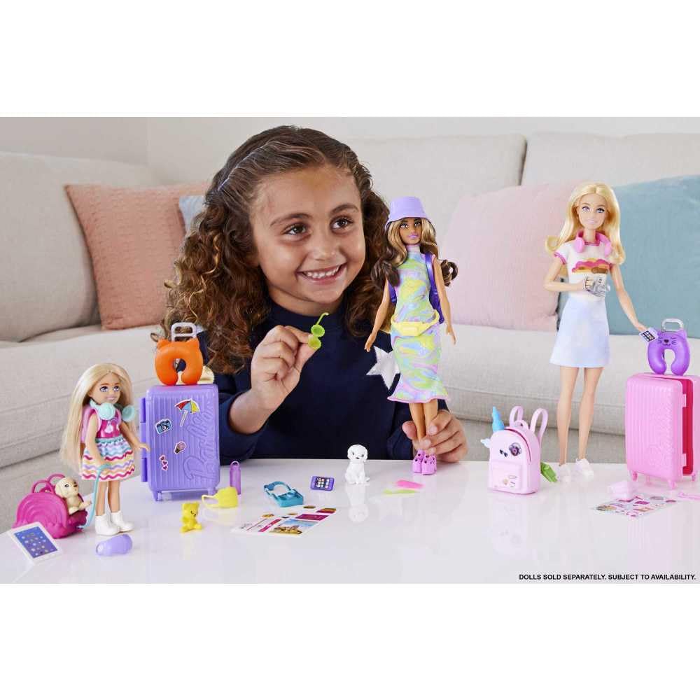 Barbie Chelsea pet carrier holding the puppy during pretend travel