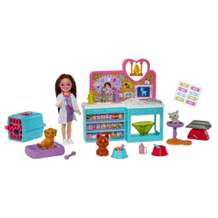 Barbie Chelsea pet vet doll ready to care for animals