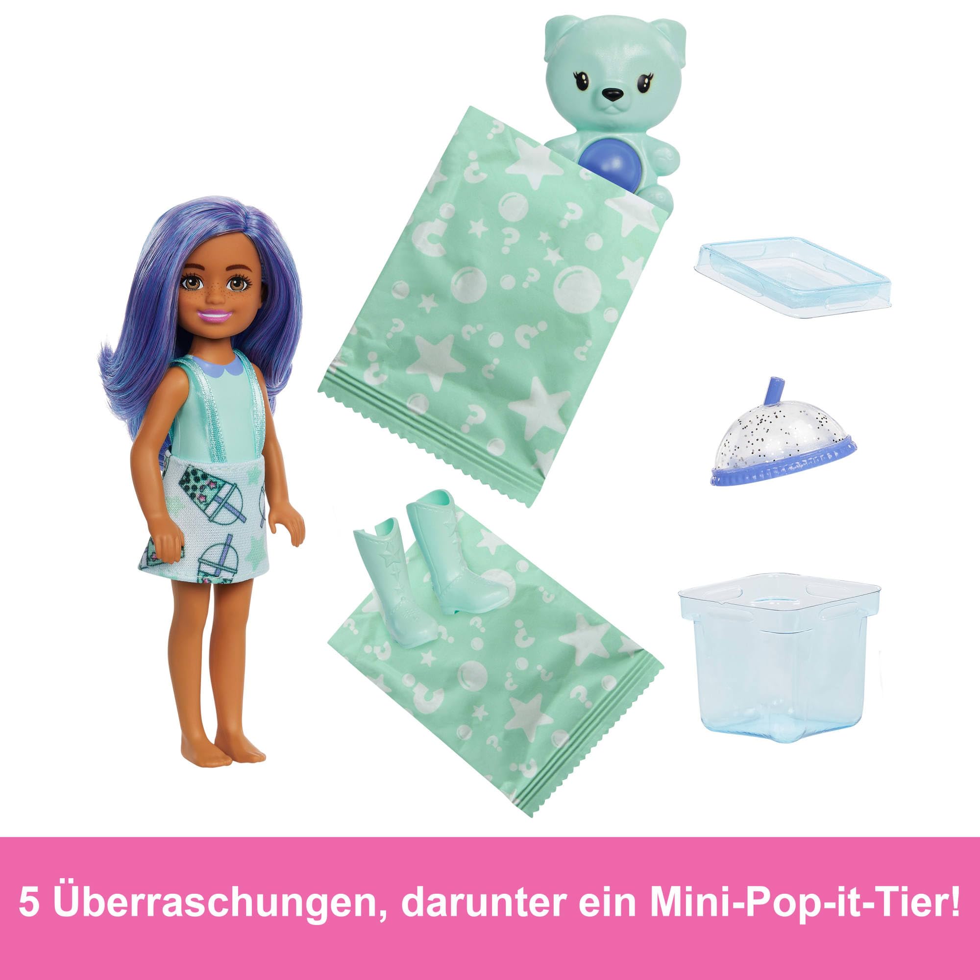 Barbie Pop-It Pet and cap complete the collectible look for pretend play