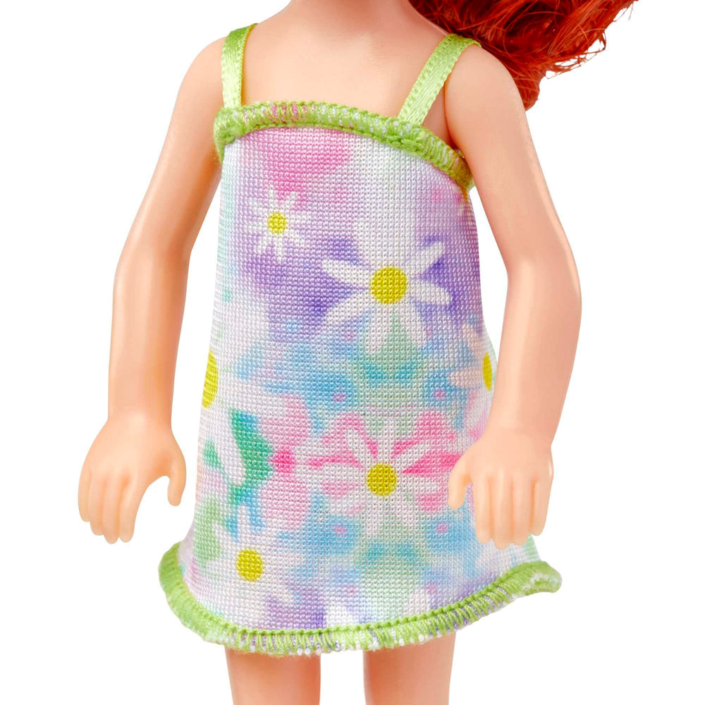 Removable fashion pieces for dress-up fun with Barbie Chelsea doll.