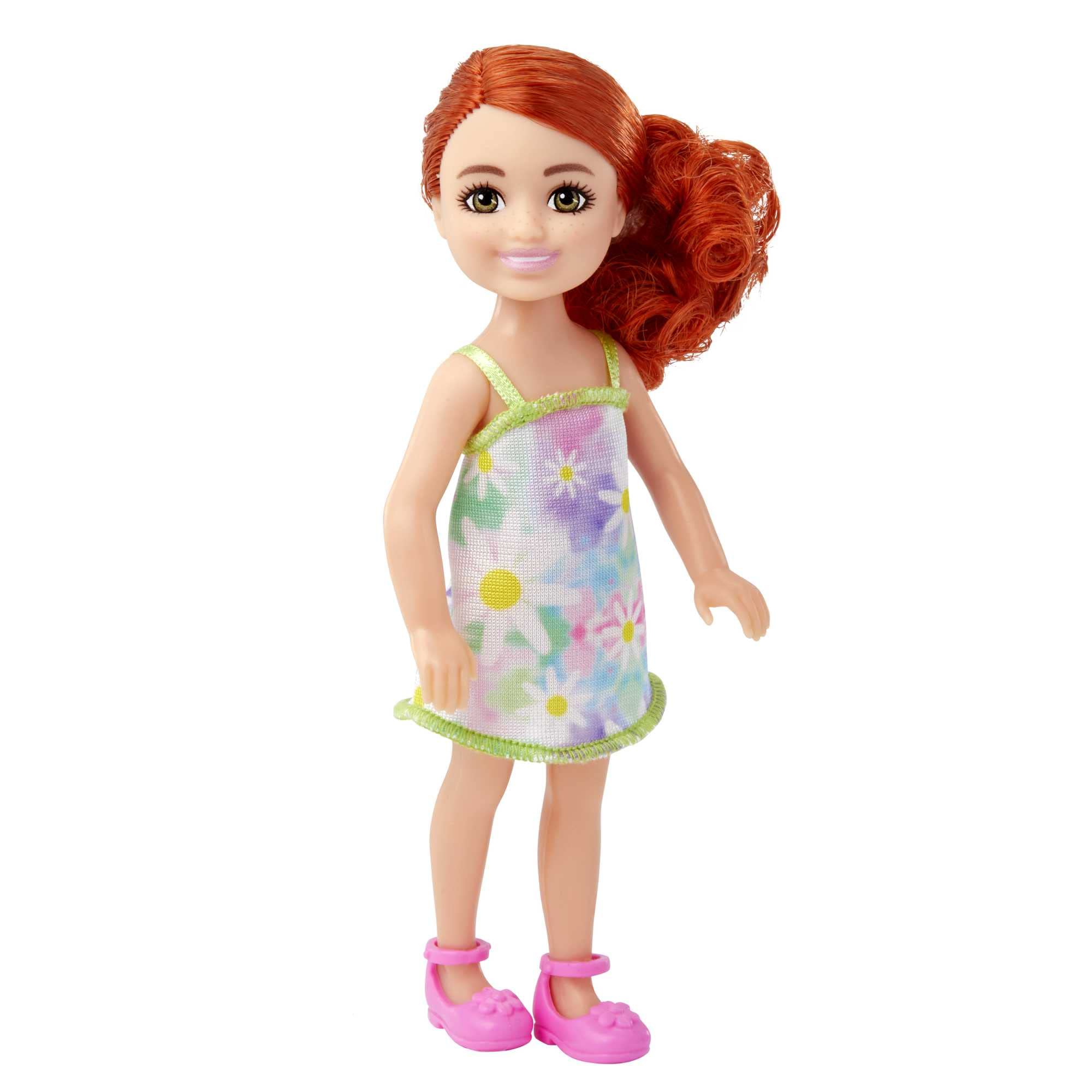 Barbie Chelsea in romper with bright color styling for mix-and-match play.