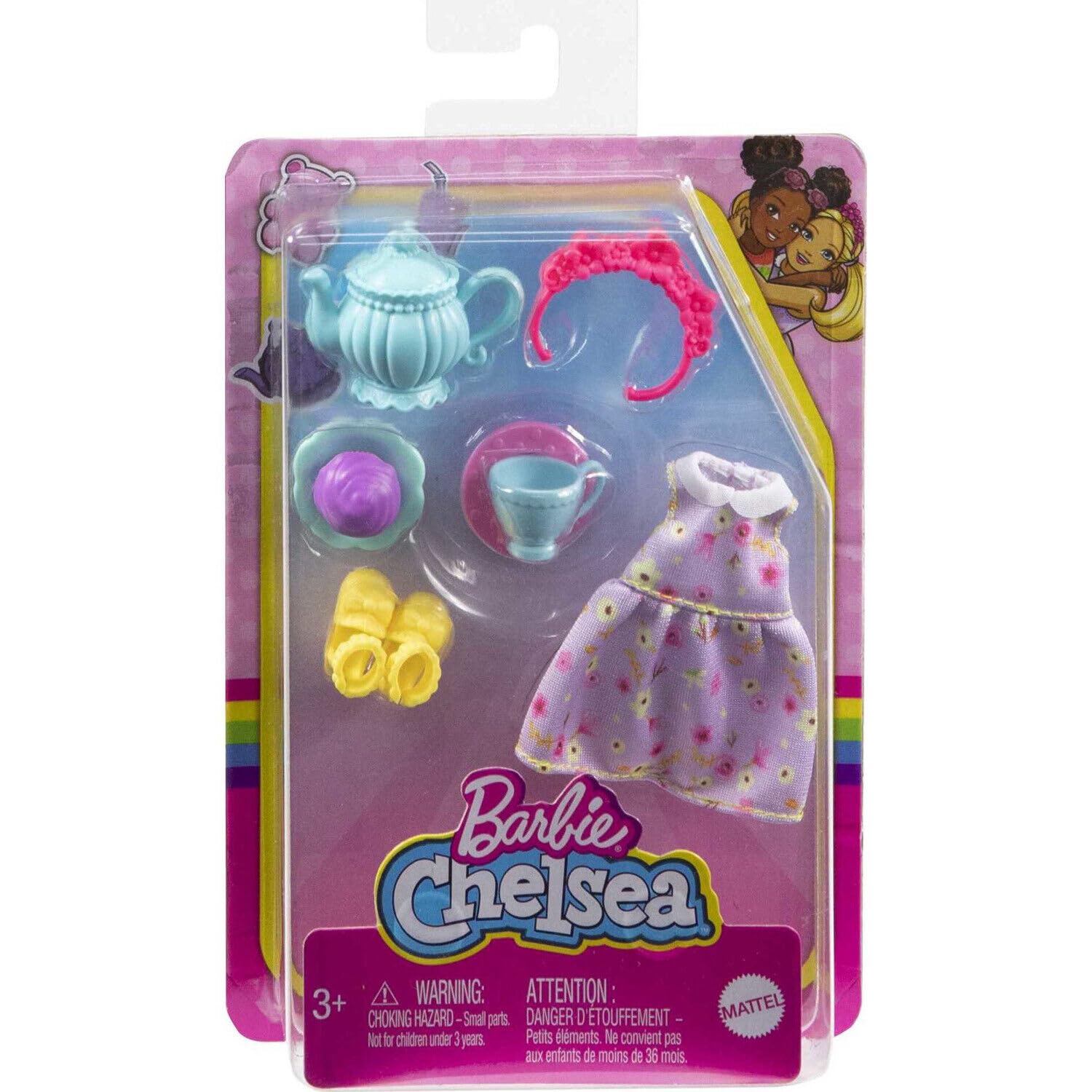 Barbie Chelsea tea set shines for imaginative play, inviting kids to host a graceful tea party.