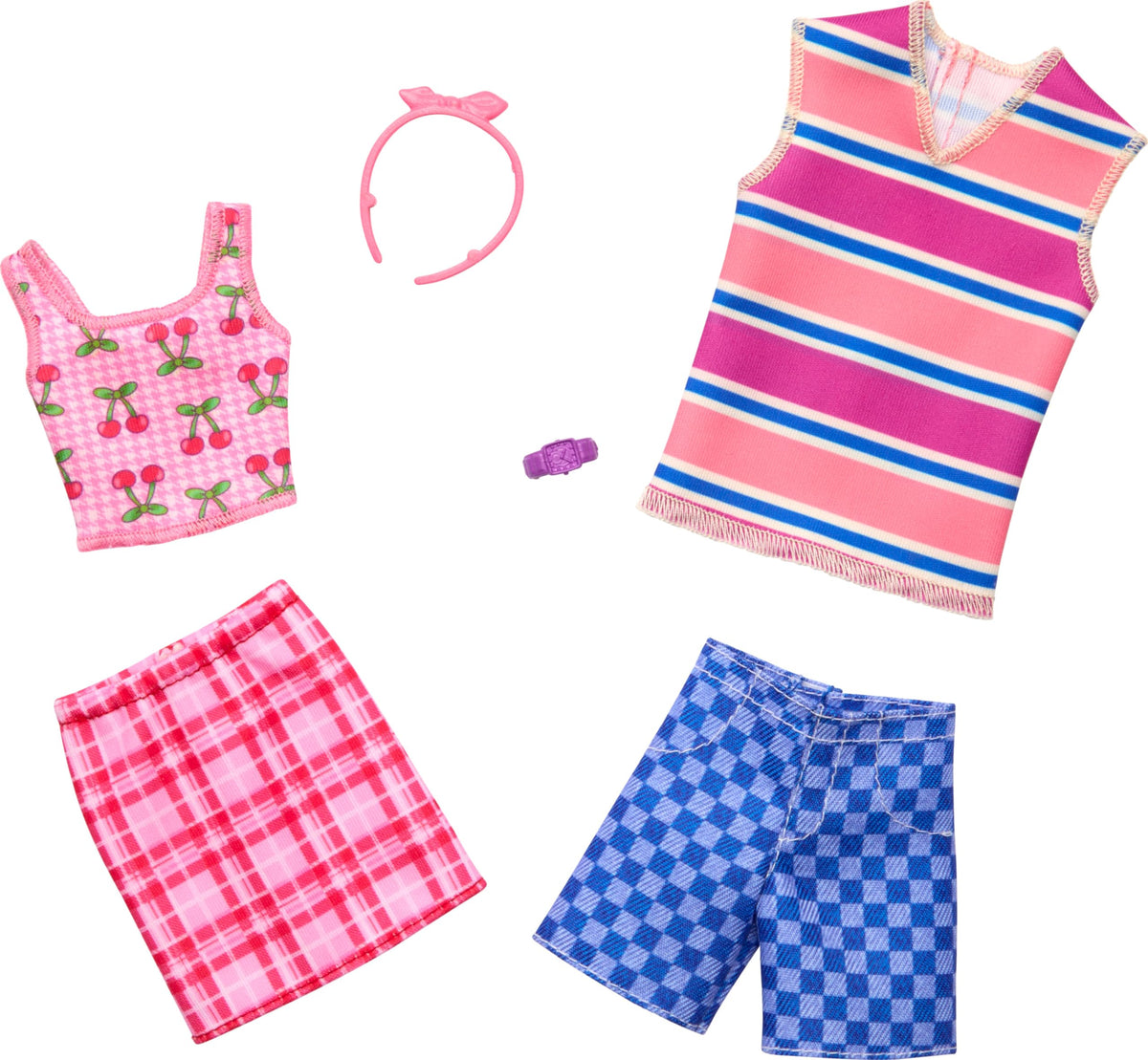 Barbie cherry-print top for imaginative dress-up and daily play.