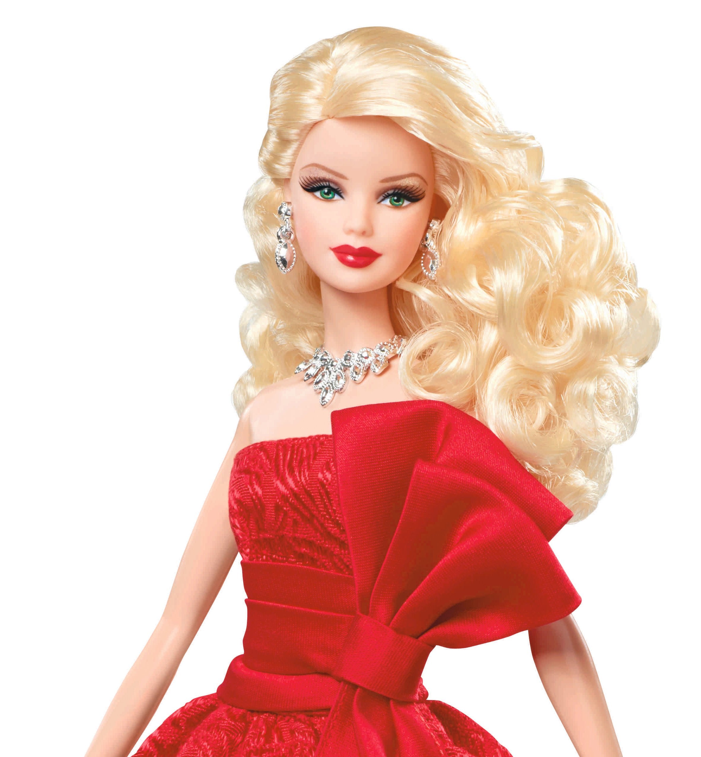 Barbie Collector 2012 Holiday Doll glitter details for festive elegance