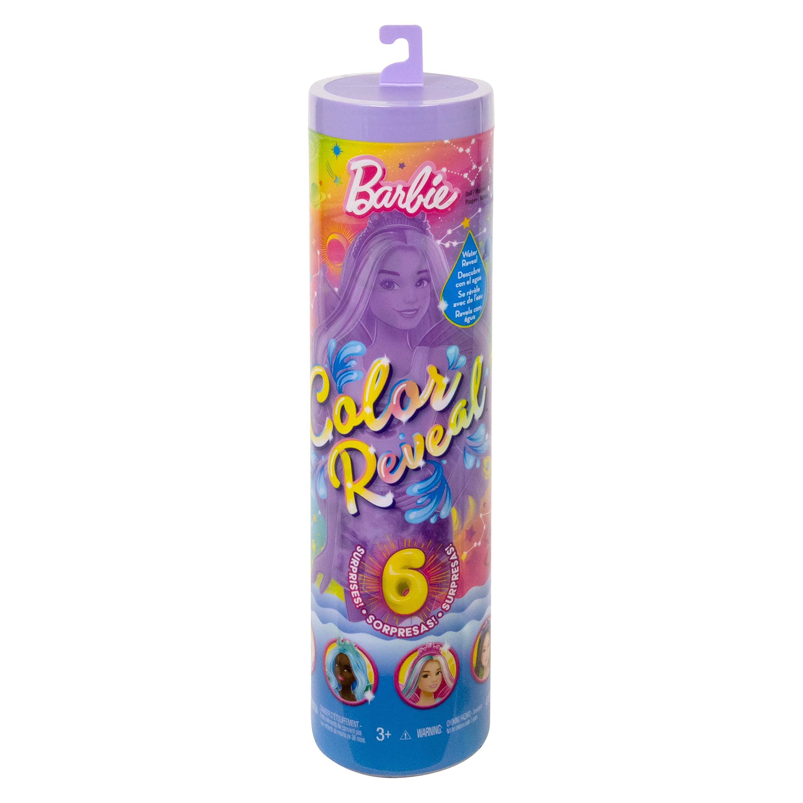 Barbie Color Reveal color-change makeup showing shifting hues during reveals.