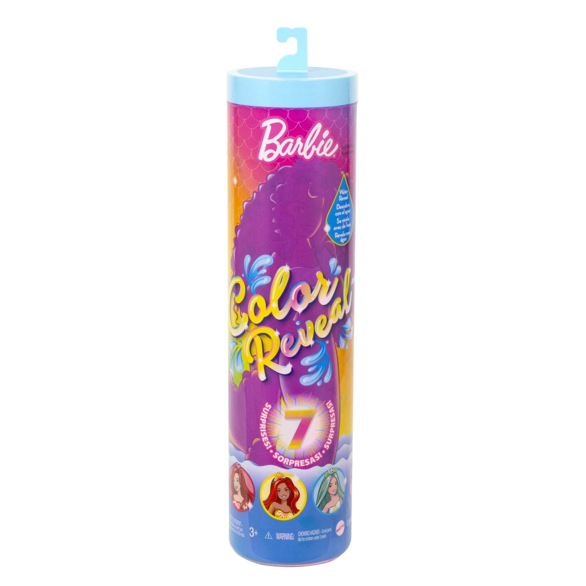 Barbie Color Reveal seashell sponge comb stores in the tube for easy storage