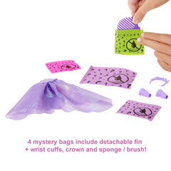 Barbie Color Reveal wrist cuffs enhance the mermaid look during play