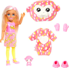 Barbie Cutie Reveal banana-print skirt and tiny shoes spark creative fashion play.