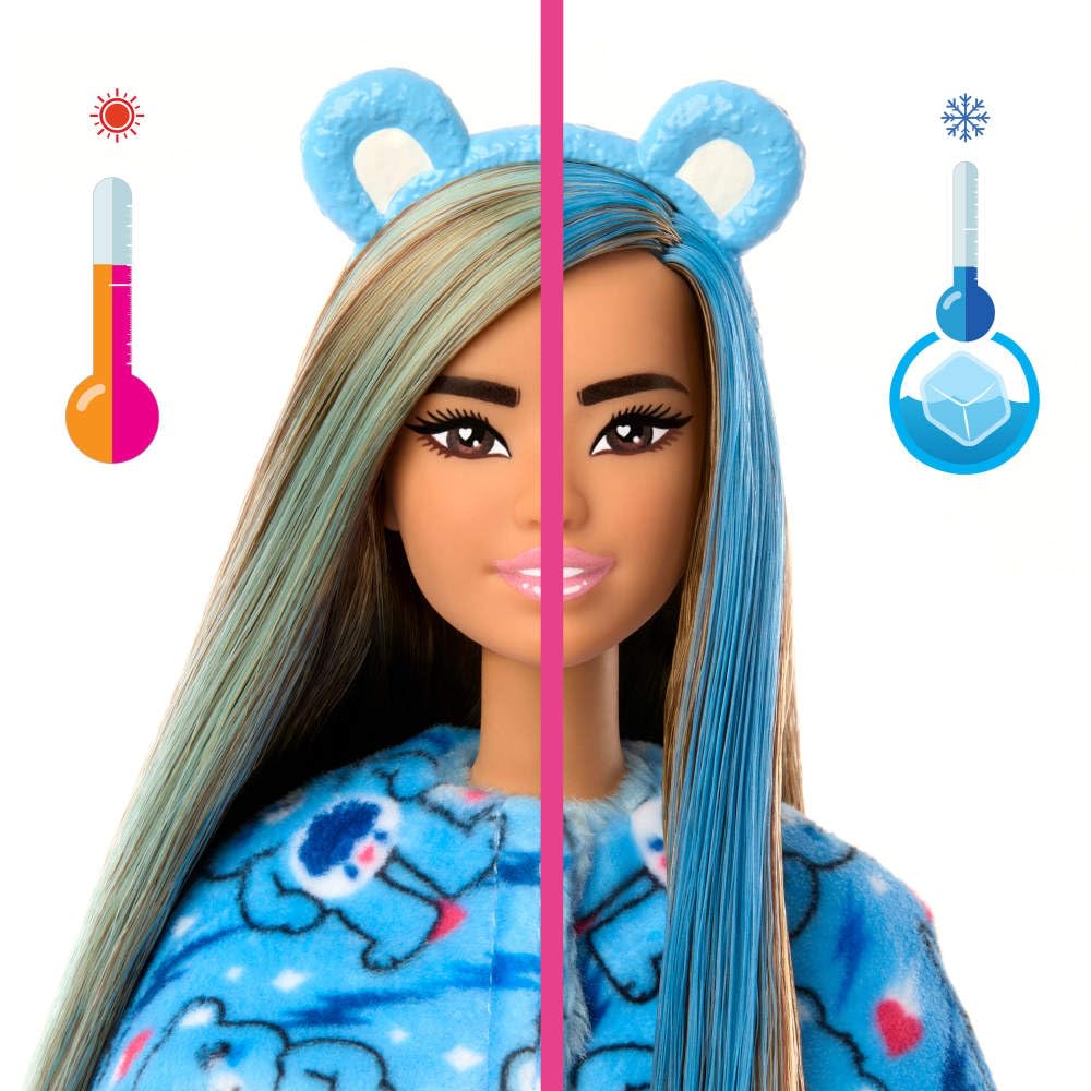 Accessories include skirt, headband, sunglasses and shoes for Barbie