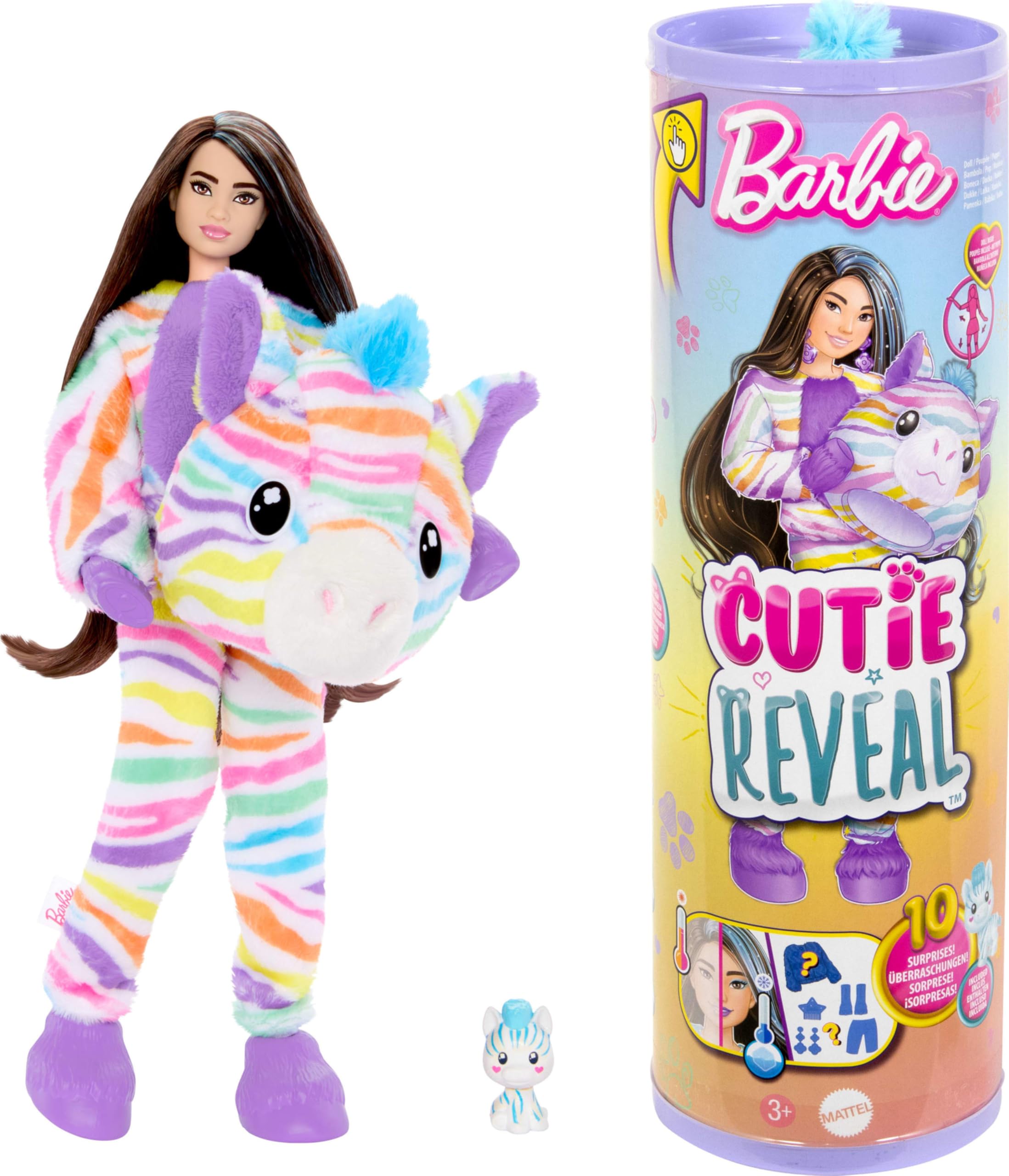 Barbie Cutie Reveal Color Dream Series unboxing with 10 surprises for imaginative play.