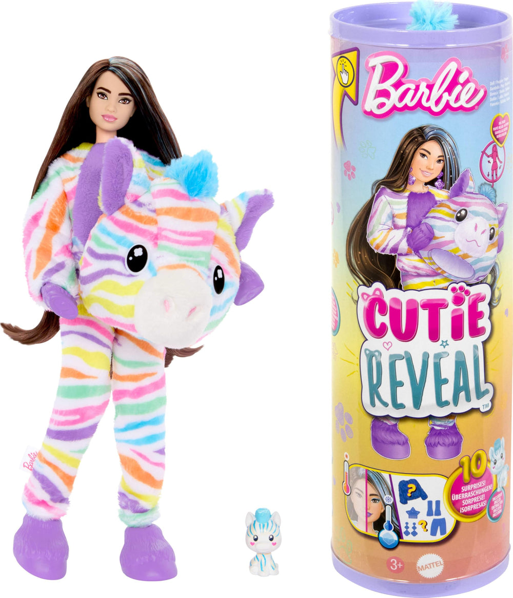 Barbie Cutie Reveal Color Dream Series unboxing with 10 surprises for imaginative play.